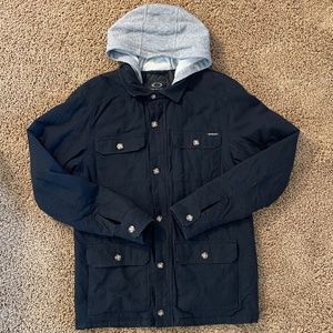 Oakley full zip hooded shacket (shirt jacket).